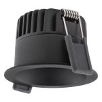 Ledvance LED-Spot Dunkellight Aluminium Schwarz 8W 680lm 36D - 930 Warmweiß | Ausschnitt 68mm - IP44 - Höchste Farbwiedergabe - Dimmbar