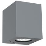 Nordlux Canto Kubi 2 Wandleuchte Aluminium Grau Up & Down - 10.6W 500lm - 830  | IP44