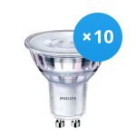 Mehrfachpackung 10x Philips Corepro LED Spot GU10 PAR16 2.7W 230lm 36D - 840 Kaltweiß | Ersatz für 25W