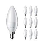 Lot 10x Philips Corepro LED Bougie E14 Dépolie 5W 470lm - 827  | Remplacement 40W
